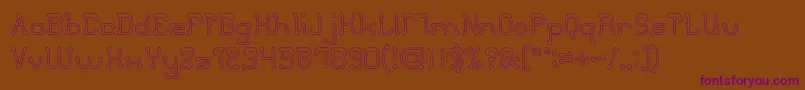 ClubGolfHollow Font – Purple Fonts on Brown Background