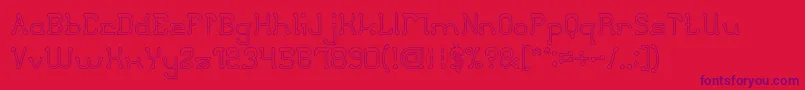 ClubGolfHollow Font – Purple Fonts on Red Background
