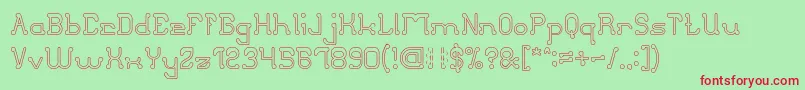 ClubGolfHollow Font – Red Fonts on Green Background