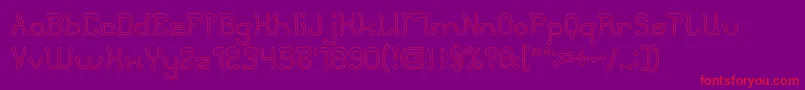 ClubGolfHollow Font – Red Fonts on Purple Background
