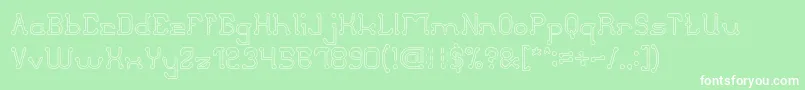 ClubGolfHollow Font – White Fonts on Green Background