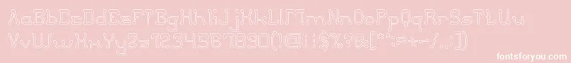 ClubGolfHollow Font – White Fonts on Pink Background