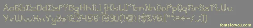 ClubGolfHollow Font – Yellow Fonts on Gray Background