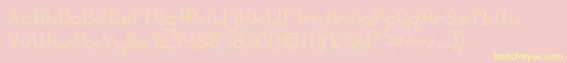 ClubGolfHollow Font – Yellow Fonts on Pink Background