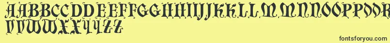 Czcionka Chaillot – czarne czcionki na żółtym tle