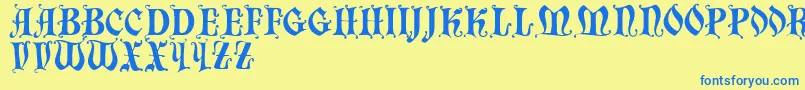 Chaillot Font – Blue Fonts on Yellow Background