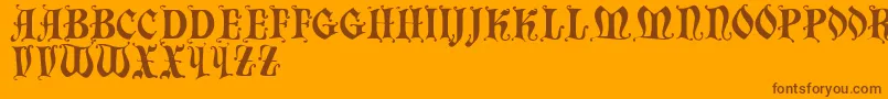 Chaillot Font – Brown Fonts on Orange Background