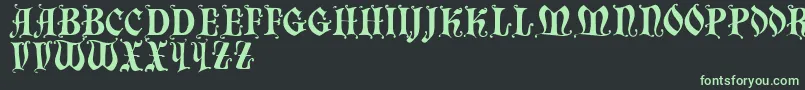 Chaillot-fontti – vihreät fontit mustalla taustalla