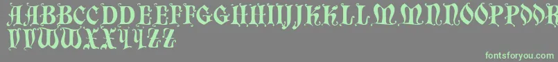 フォントChaillot – 灰色の背景に緑のフォント
