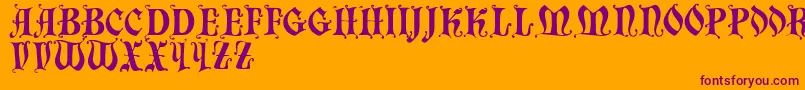 Chaillot Font – Purple Fonts on Orange Background