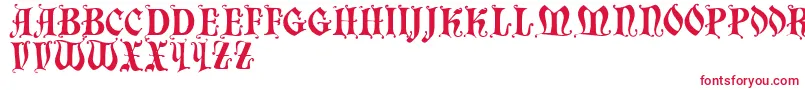 Chaillot-Schriftart – Rote Schriften auf weißem Hintergrund