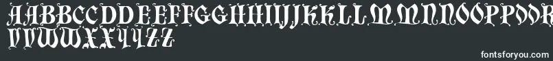Chaillot-fontti – valkoiset fontit mustalla taustalla