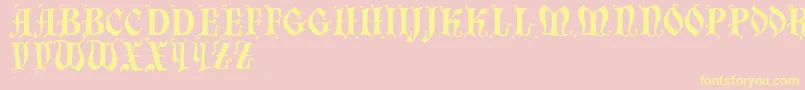 Chaillot Font – Yellow Fonts on Pink Background