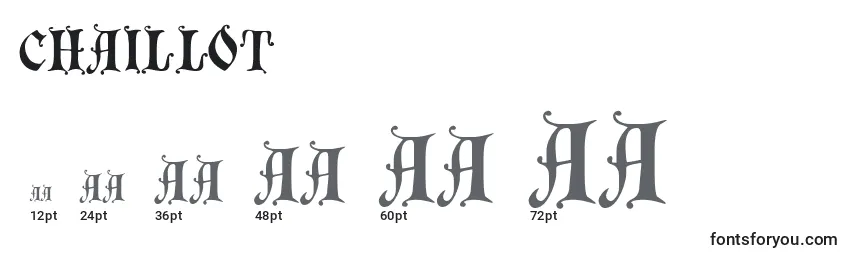 Chaillot Font Sizes