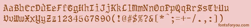 TorsholmaRegular Font – Brown Fonts on Pink Background