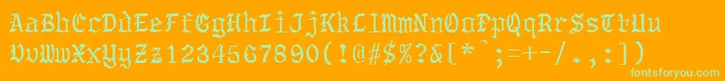 TorsholmaRegular Font – Green Fonts on Orange Background