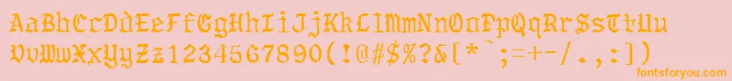 TorsholmaRegular Font – Orange Fonts on Pink Background