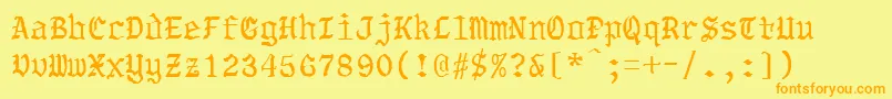 TorsholmaRegular Font – Orange Fonts on Yellow Background