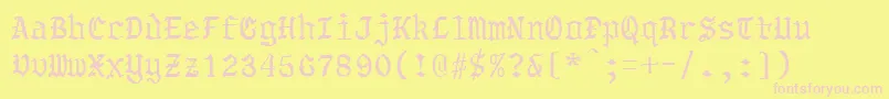 TorsholmaRegular Font – Pink Fonts on Yellow Background