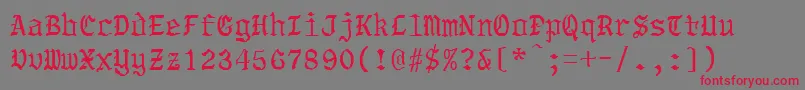 TorsholmaRegular Font – Red Fonts on Gray Background