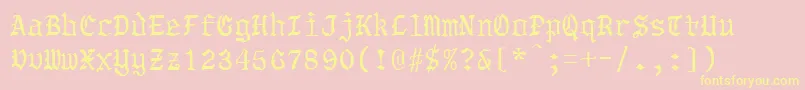 TorsholmaRegular Font – Yellow Fonts on Pink Background