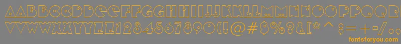 ShotgunBlanksBt Font – Orange Fonts on Gray Background