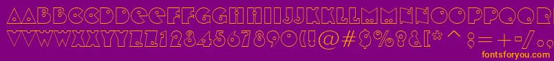 ShotgunBlanksBt Font – Orange Fonts on Purple Background