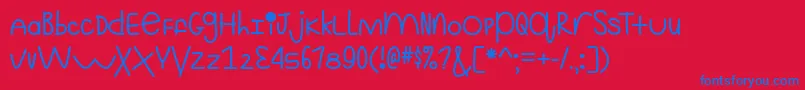 MfStillKindaRidiculous Font – Blue Fonts on Red Background