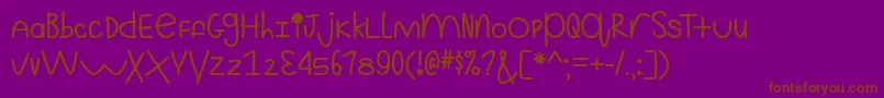 MfStillKindaRidiculous Font – Brown Fonts on Purple Background