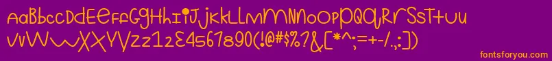 MfStillKindaRidiculous Font – Orange Fonts on Purple Background