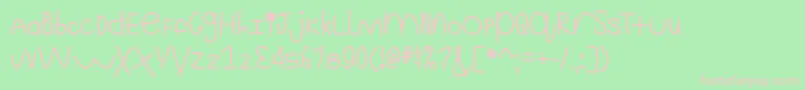 MfStillKindaRidiculous Font – Pink Fonts on Green Background