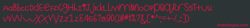 MfStillKindaRidiculous Font – Red Fonts on Black Background