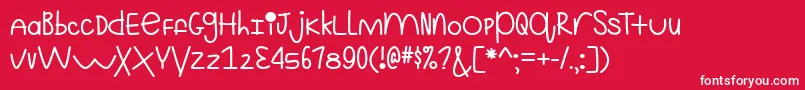 MfStillKindaRidiculous Font – White Fonts on Red Background