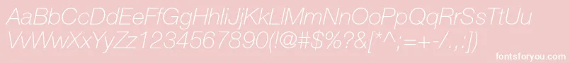 HelveticaneueltstdThit Font – White Fonts on Pink Background