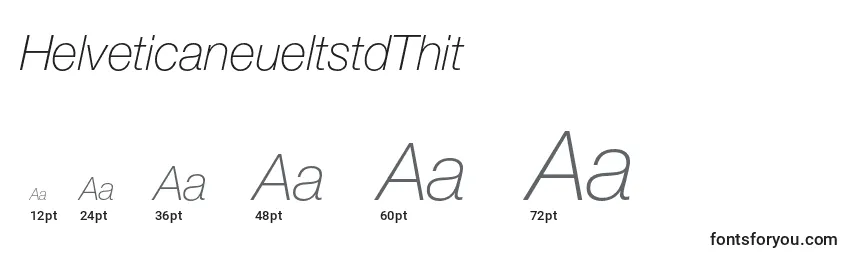 Размеры шрифта HelveticaneueltstdThit
