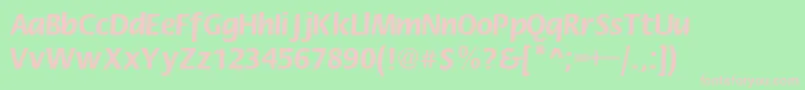 FlowerRusBold Font – Pink Fonts on Green Background