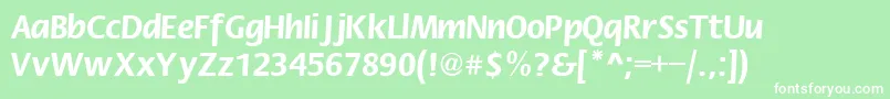 FlowerRusBold Font – White Fonts on Green Background