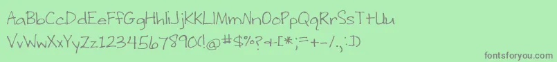 BmdWritingStuff Font – Gray Fonts on Green Background