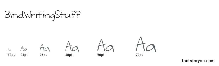 Größen der Schriftart BmdWritingStuff