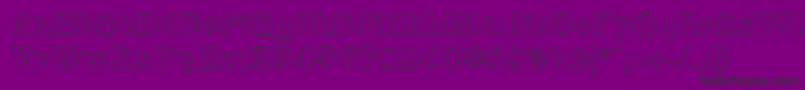 TitaniaOutline-Schriftart – Schwarze Schriften auf violettem Hintergrund