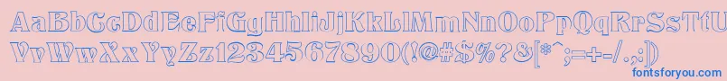 TitaniaOutline Font – Blue Fonts on Pink Background