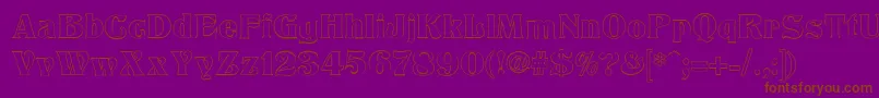 TitaniaOutline Font – Brown Fonts on Purple Background