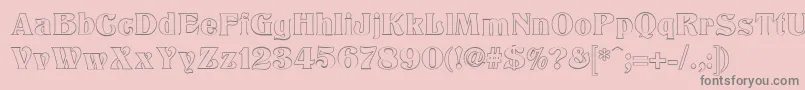TitaniaOutline Font – Gray Fonts on Pink Background