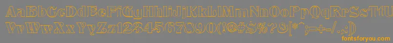 TitaniaOutline Font – Orange Fonts on Gray Background