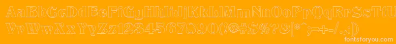 TitaniaOutline Font – Pink Fonts on Orange Background