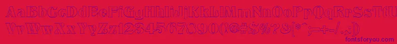 TitaniaOutline Font – Purple Fonts on Red Background