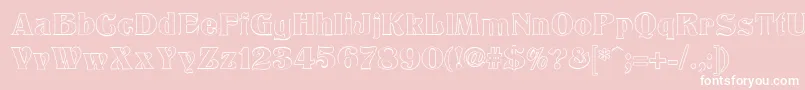 TitaniaOutline Font – White Fonts on Pink Background