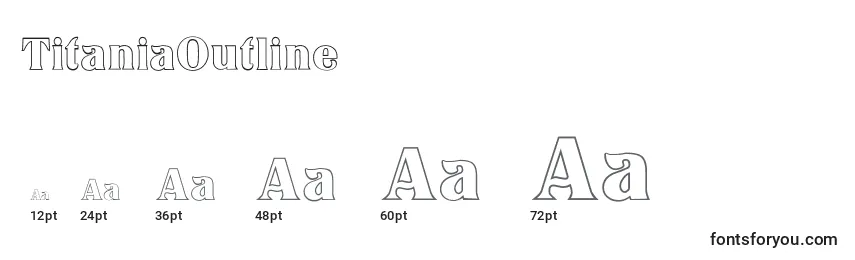 TitaniaOutline Font Sizes