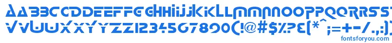 Czcionka DeltaplusRegular – niebieskie czcionki