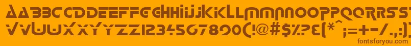 DeltaplusRegular Font – Brown Fonts on Orange Background